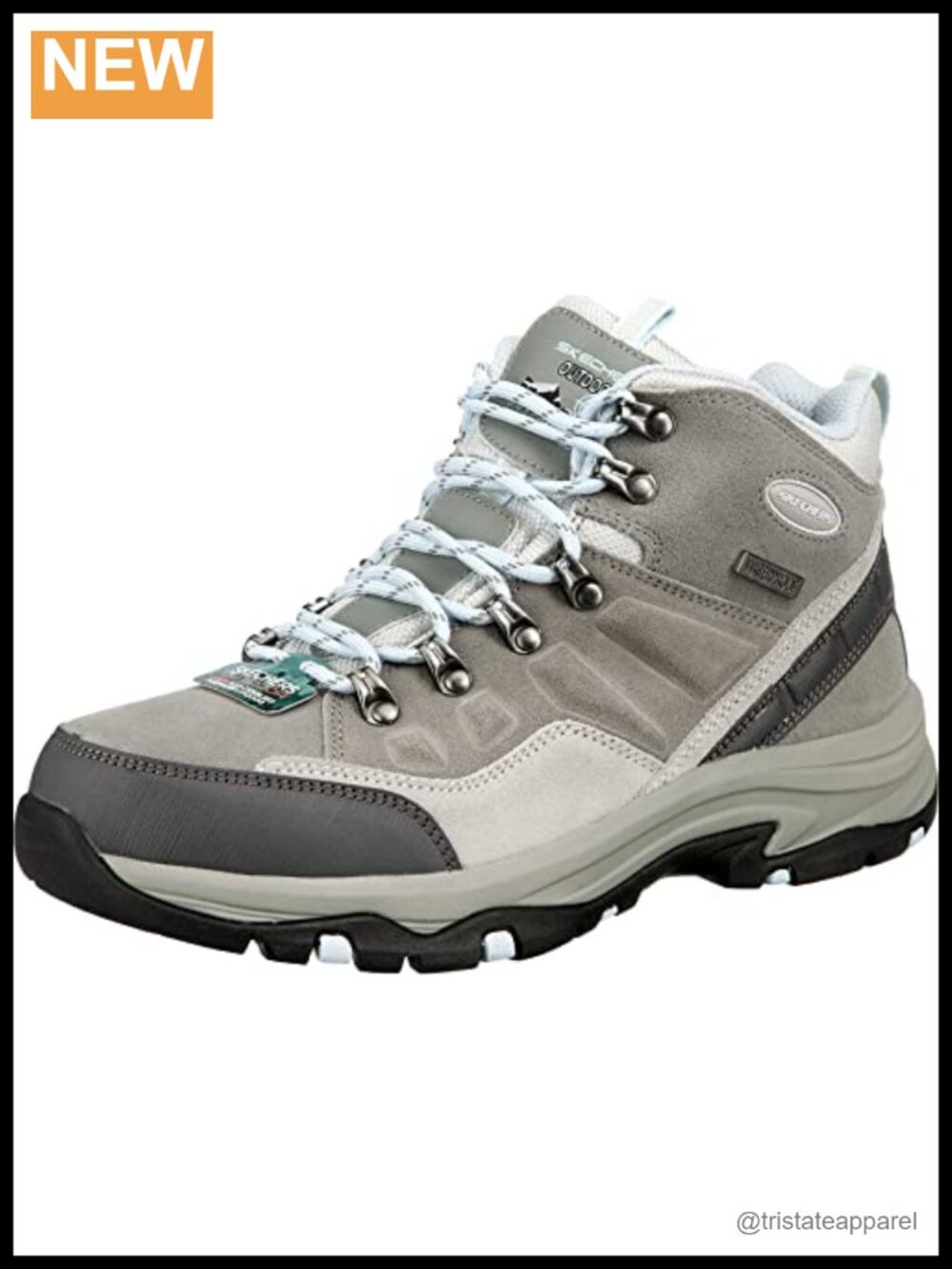 Skechers Women's Hiking Boots Leather Memory Foam Comfort Anti-Slip Relaxed Fit